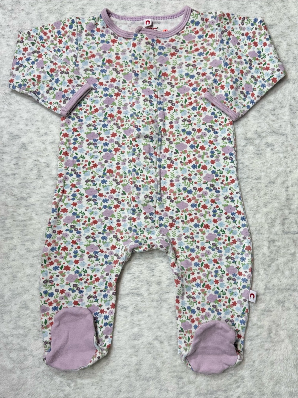 Magnetic Me E=MC Wildflower Footie Sleeper 3-6M Baby Girl Organic Cotton Floral